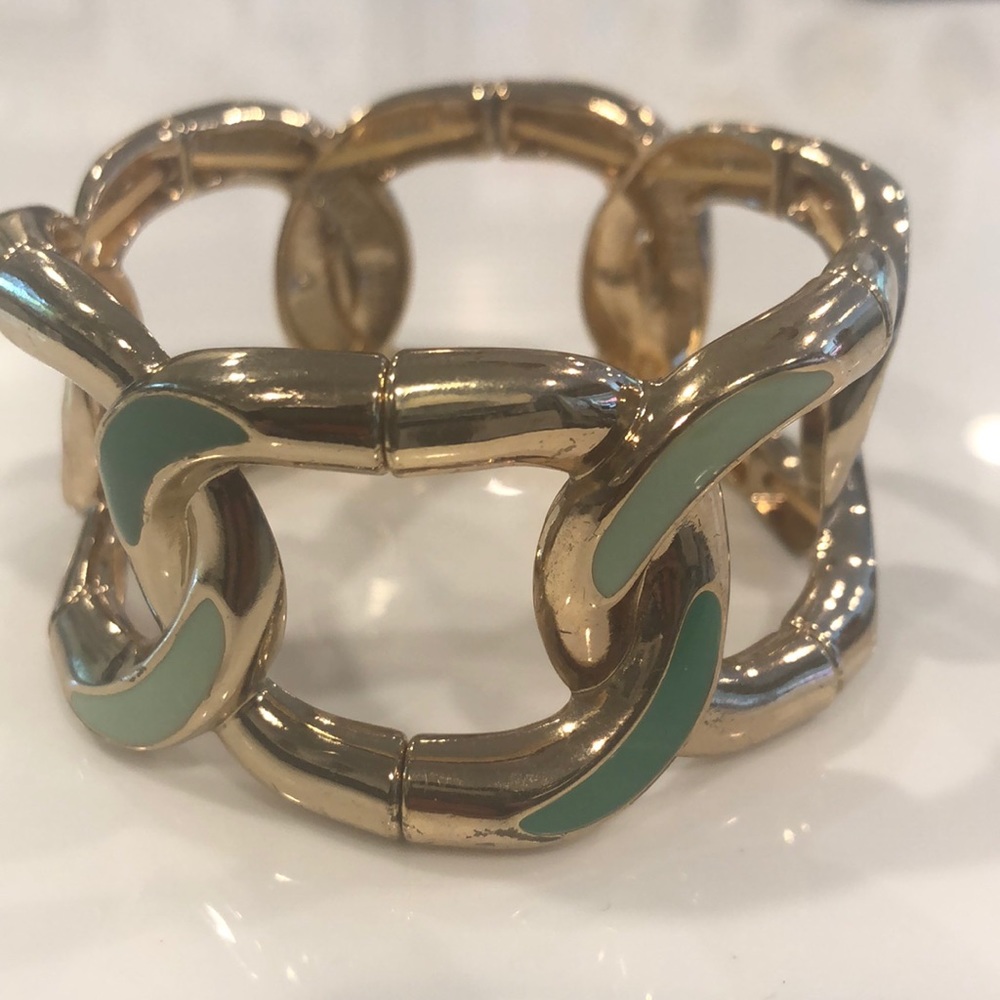 Gold and Green Bracelet